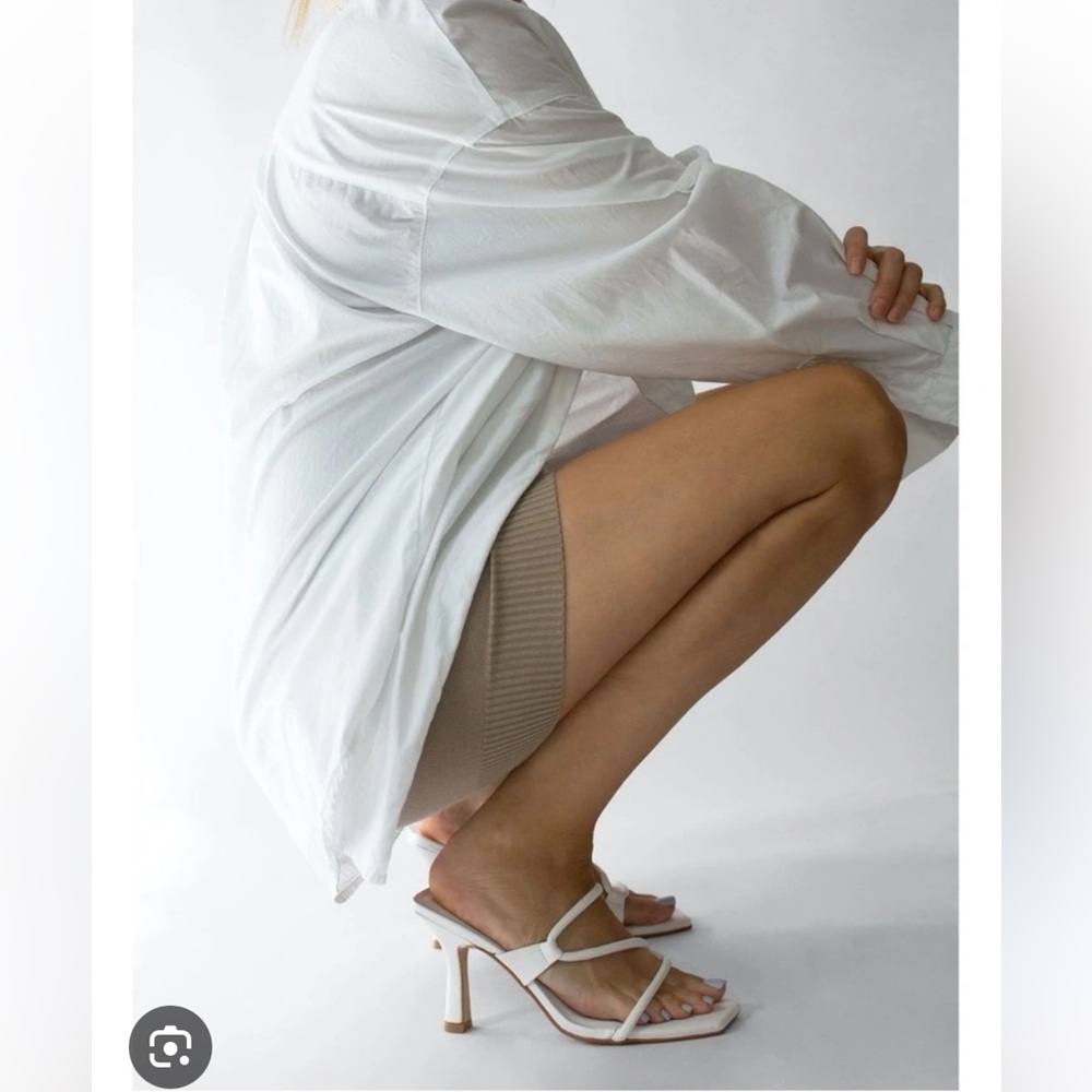 SENSO Uxley White Strappy Heels Size 10 NWT Bridal Wedding Minimalist